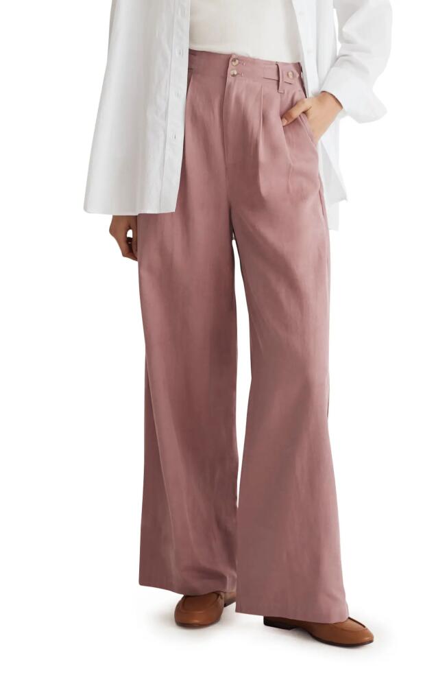 Madewell Harlow Wide Leg Pants in Wood Rose Cover