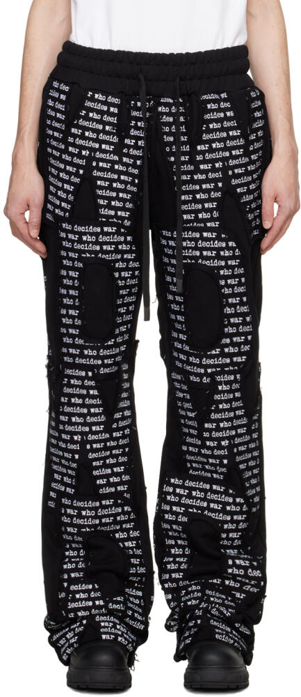 Who Decides War Black WDW Overlay Sweatpants Cover