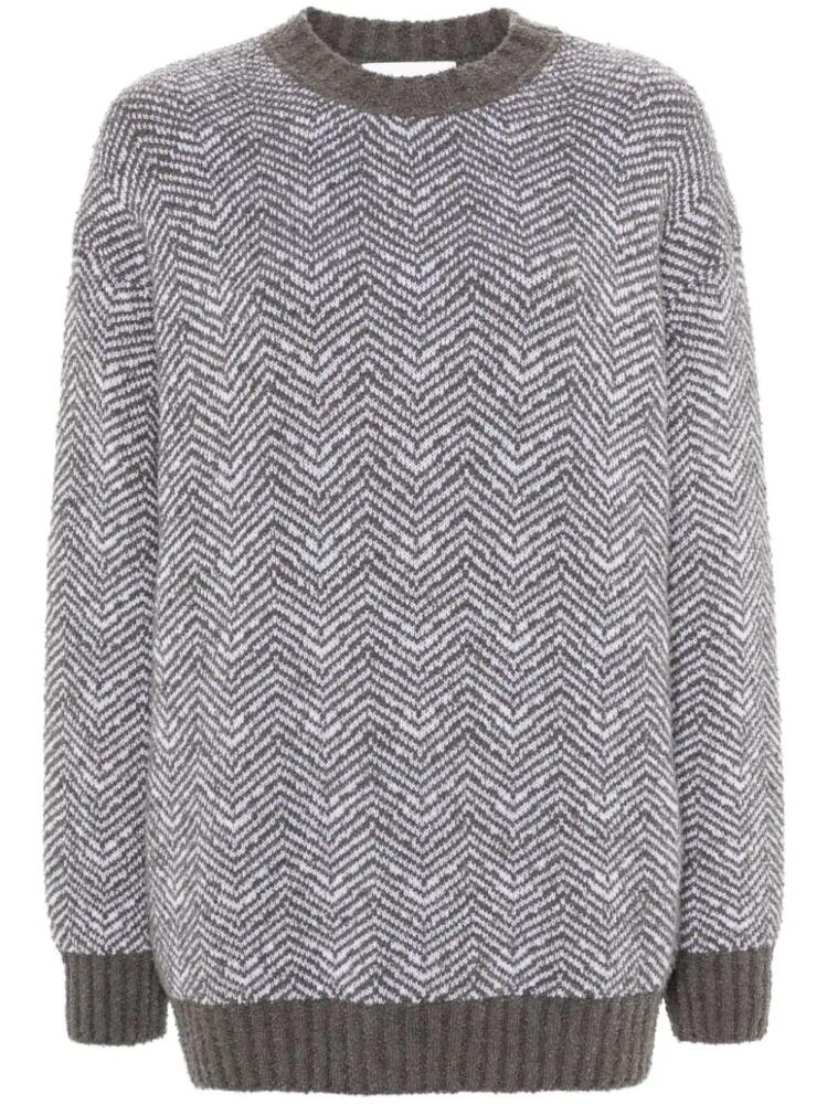 Moschino chevron-pattern jumper - Grey Cover