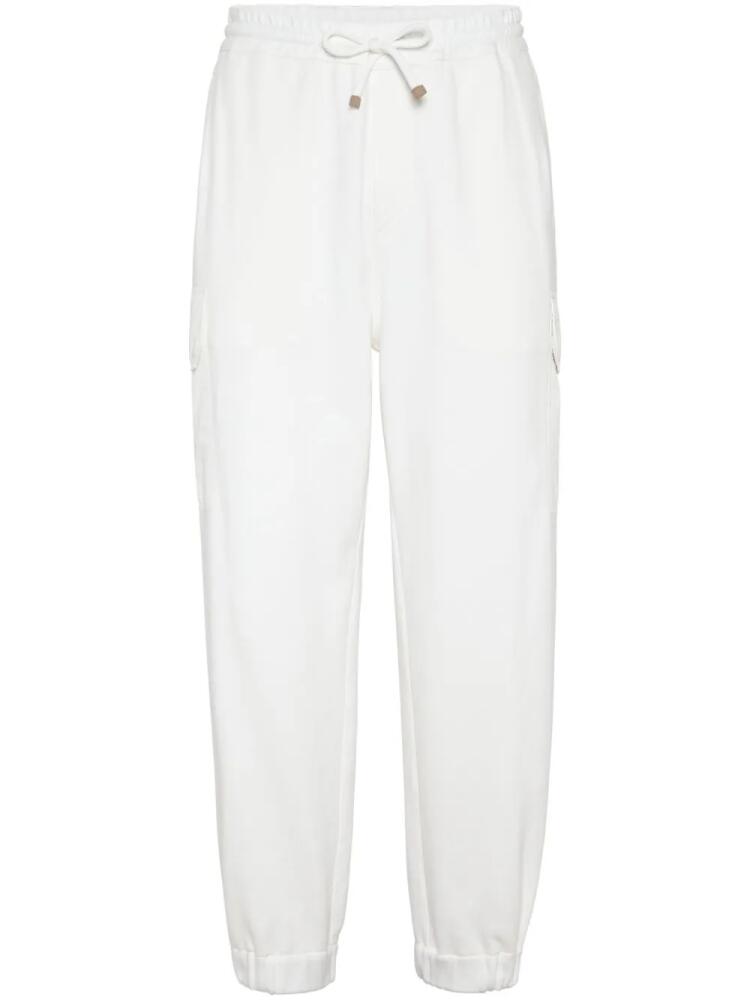 Brunello Cucinelli cotton-blend track pants - White Cover