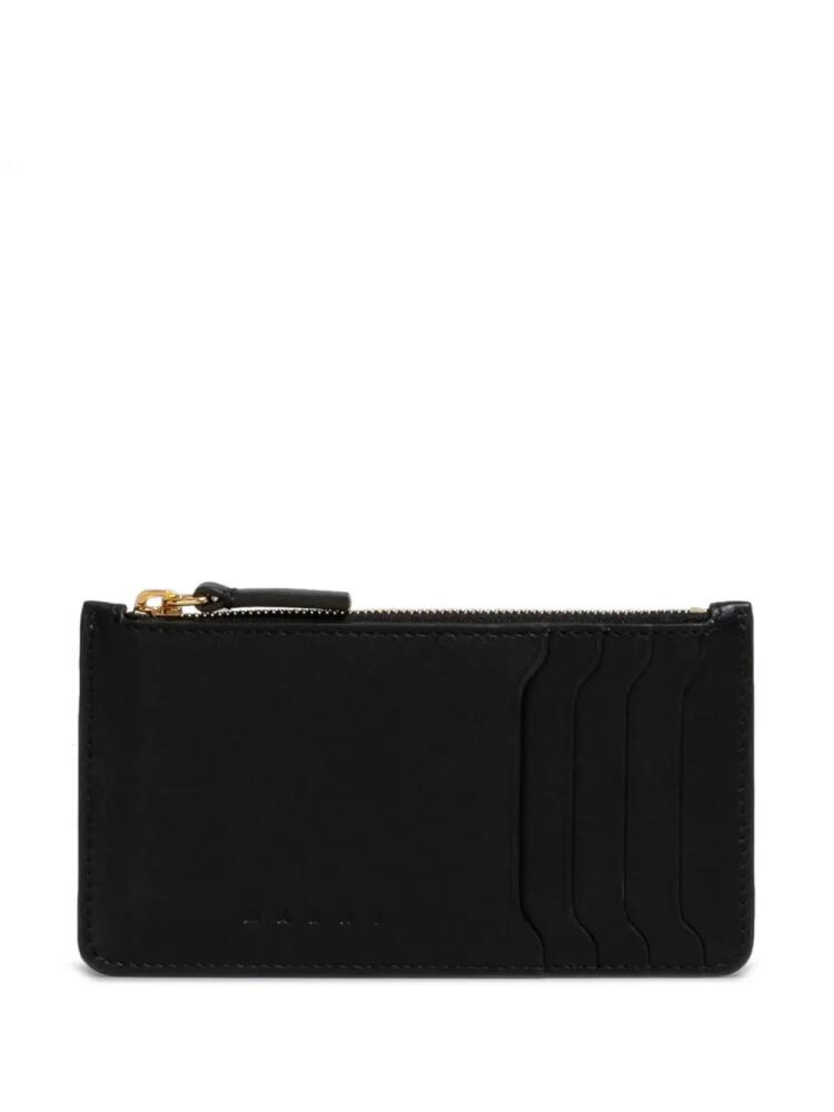 Marni zipped leather card case - Black Cover