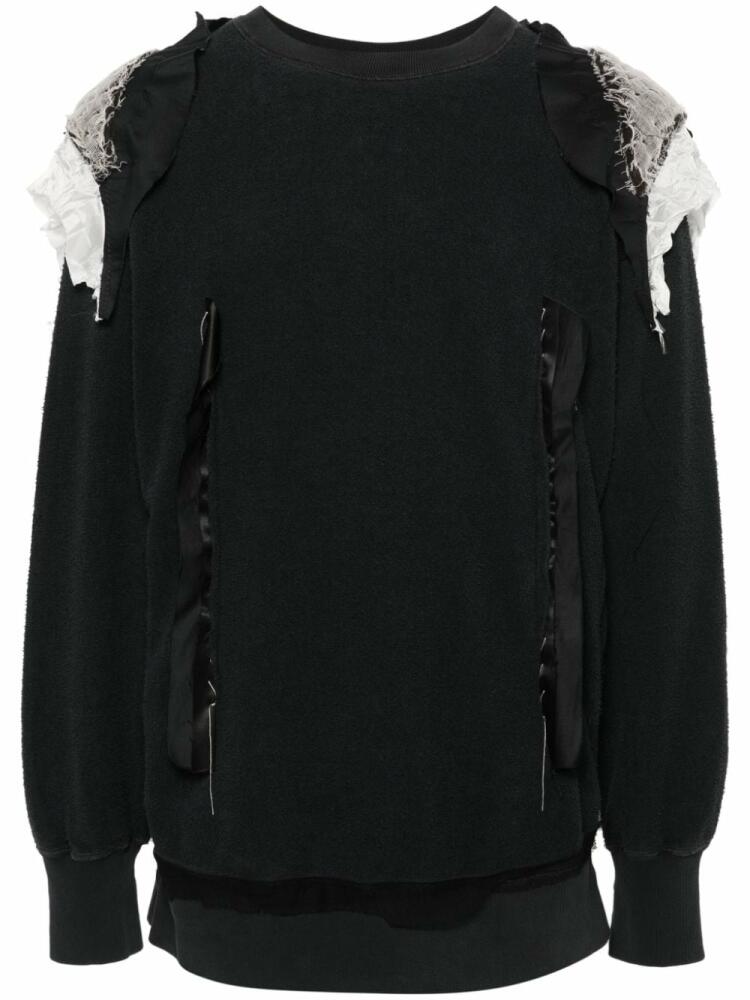 Maison Margiela terry-cloth patchwork sweatshirt - Black Cover