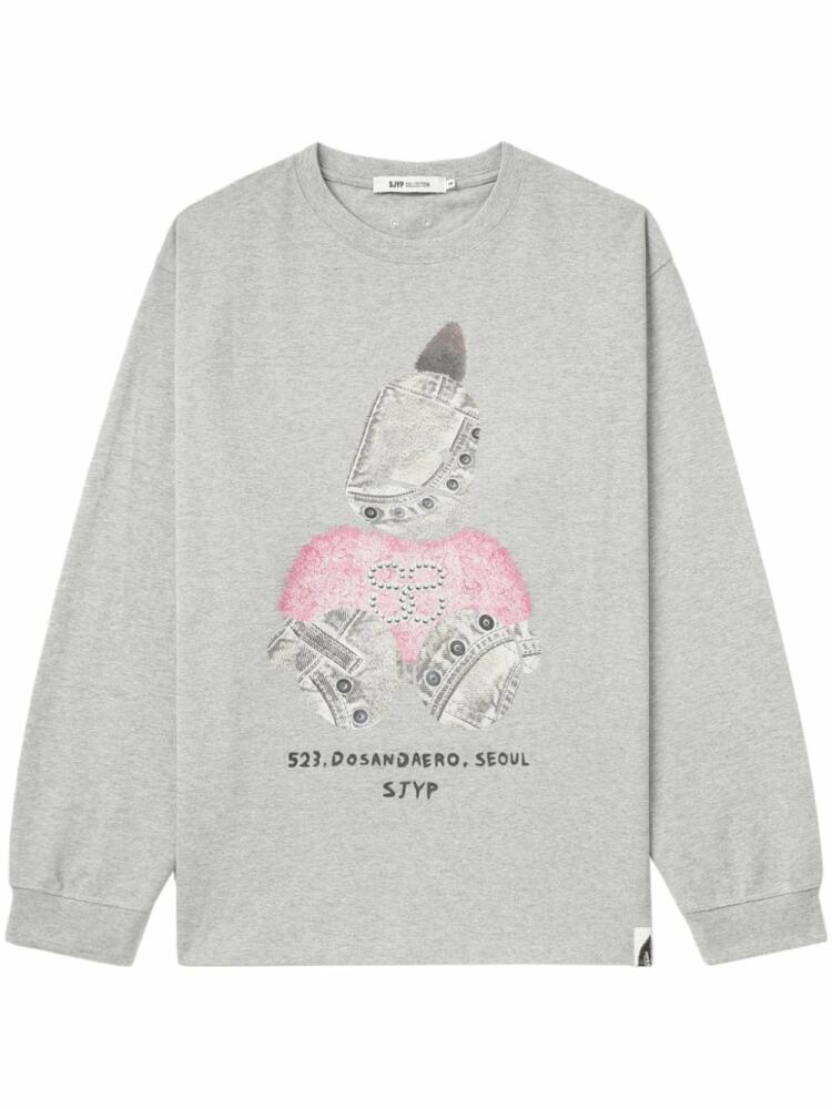 SJYP graphic-print sweatshirt - Grey Cover