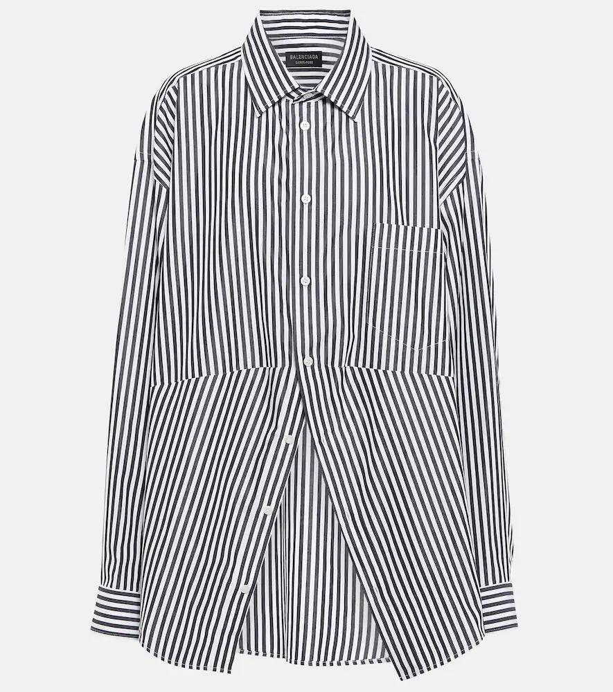 Balenciaga Swing striped cotton poplin shirt Cover