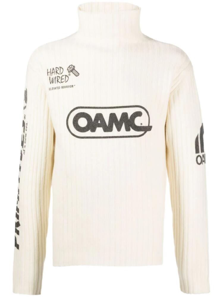 OAMC ribbed-knit wool jumper - Neutrals Cover