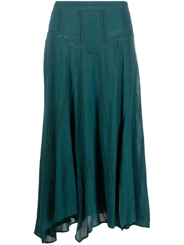 MARANT ÉTOILE Aline asymmetric maxi skirt - Green Cover