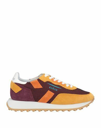 Ghōud Venice Man Sneakers Ocher Leather, Textile fibers Cover