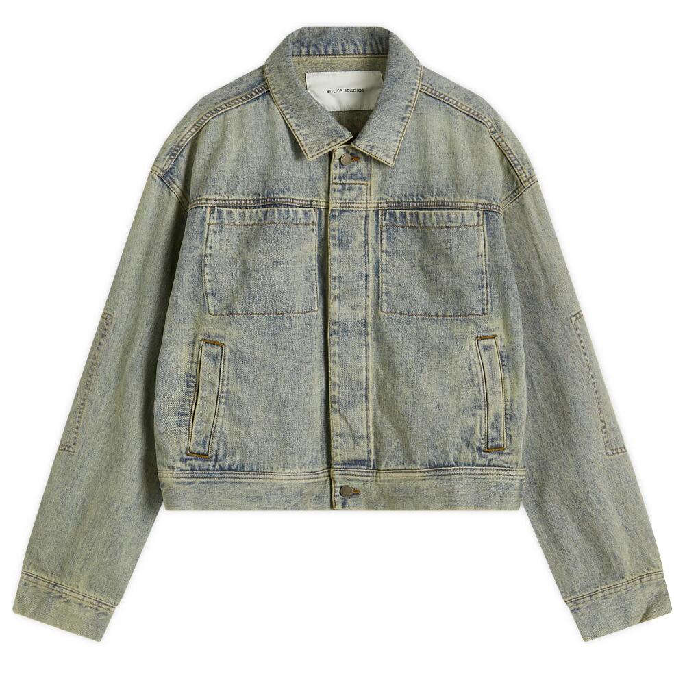 Entire Studios Women's Gem Denim Jacket in Surface Wave Cover