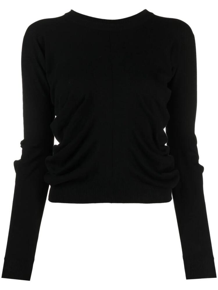 Maison Margiela ruched detail knitted jumper - Black Cover