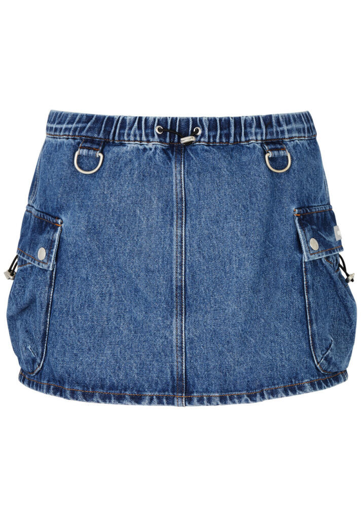 Coperni Cargo Denim Mini Skirt - Blue Cover