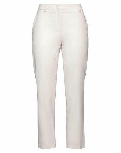 Eleventy Woman Pants Ivory Wool, Elastane Cover