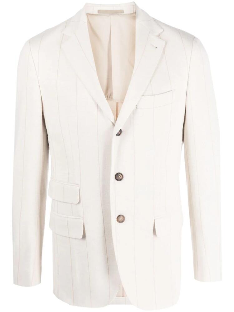 Eleventy pinstripe-pattern single-breasted blazer - Neutrals Cover