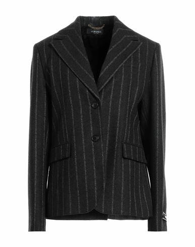 Versace Woman Blazer Lead Virgin Wool, Cotton Cover