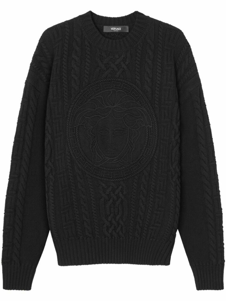 Versace Medusa Head cable-knit jumper - Black Cover