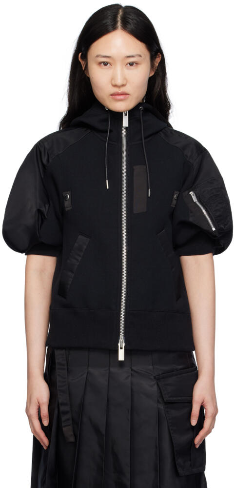 sacai Black Sponge Hoodie Cover