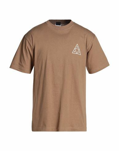 Huf Man T-shirt Camel Cotton Cover