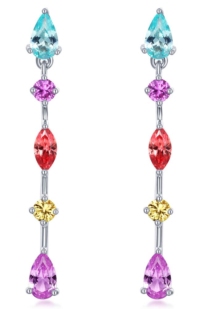 Lafonn Fancy Created Sapphire Drop Earrings in Assorted Cover