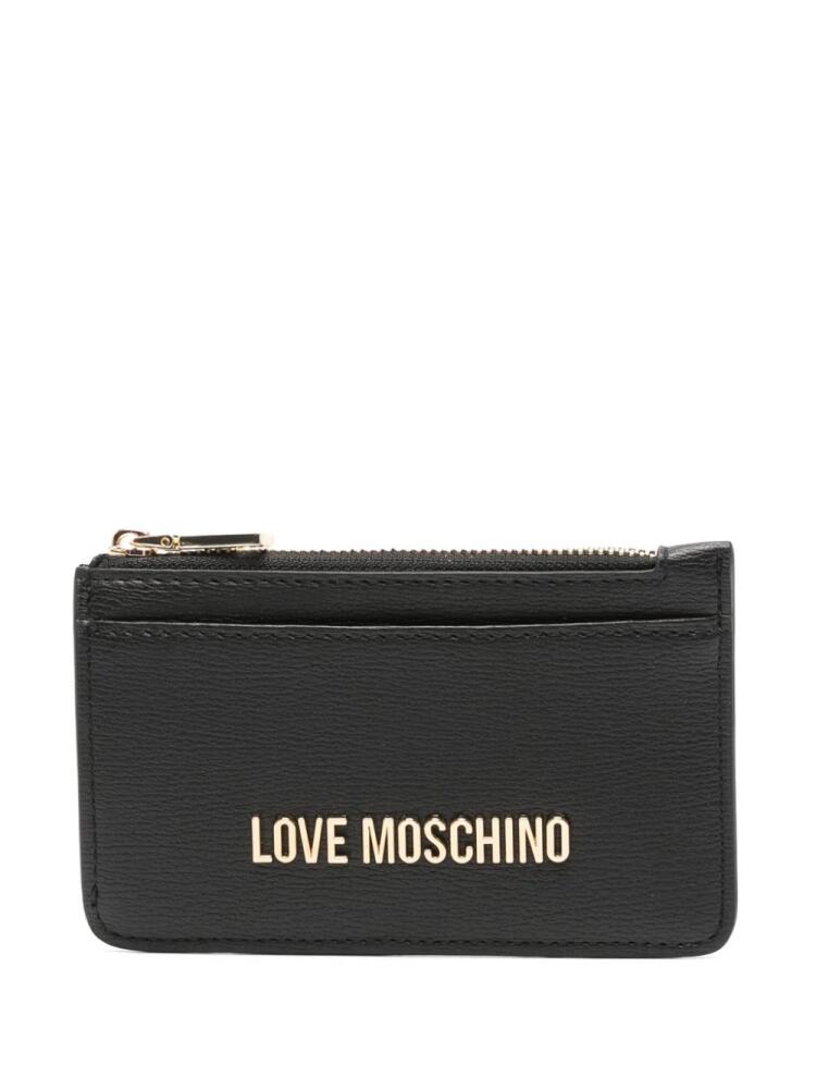 Love Moschino logo-lettering wallet - Black Cover