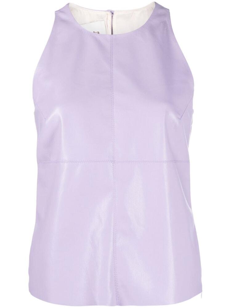 Nanushka Teza panelled sleeveless top - Purple Cover