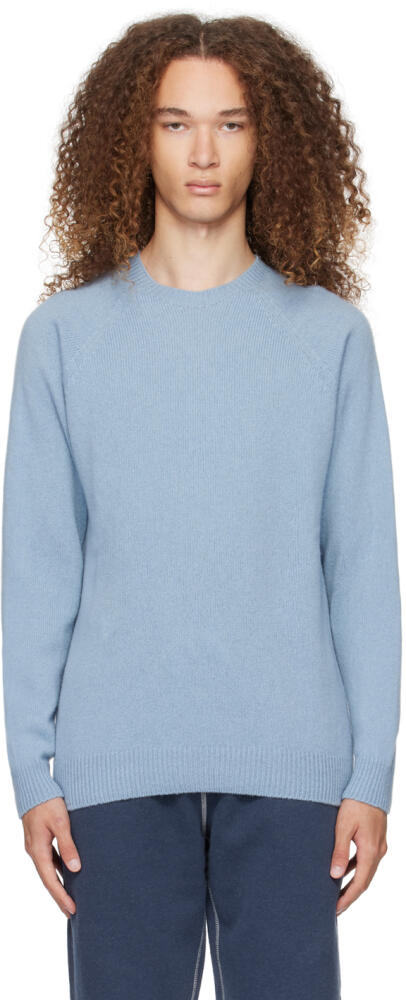 Sunspel Blue Raglan Sweater Cover