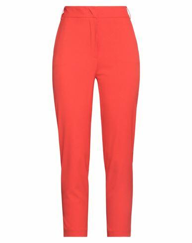 Soallure Woman Pants Orange Polyester, Elastane Cover