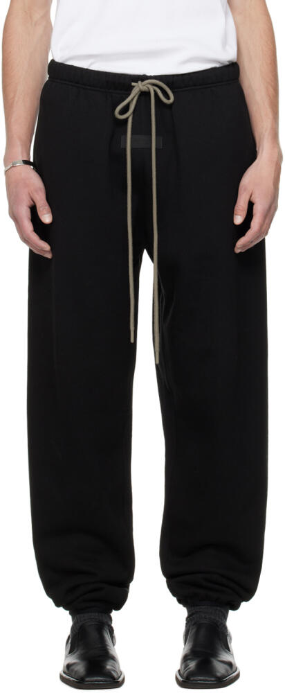 Fear of God ESSENTIALS Black Drawstring Sweatpants Cover