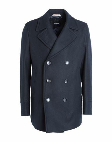 Boss Man Coat Midnight blue Wool, Polyamide Cover