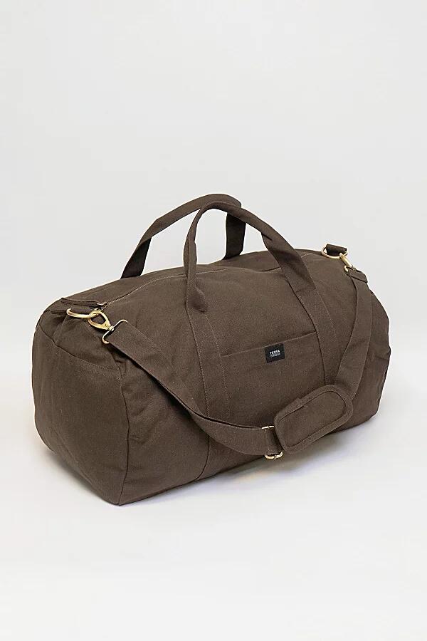 Terra Thread Organic Cotton Canvas Duffle Bag in Brass Cover