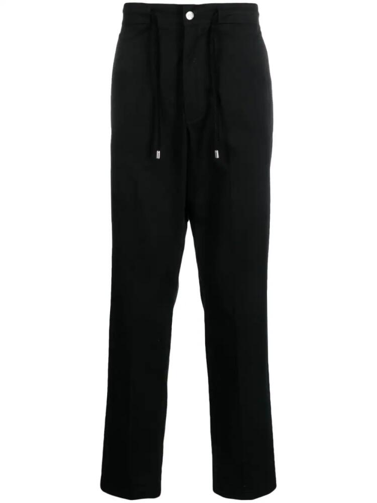 Roberto Cavalli logo-embroidered cotton trousers - Black Cover