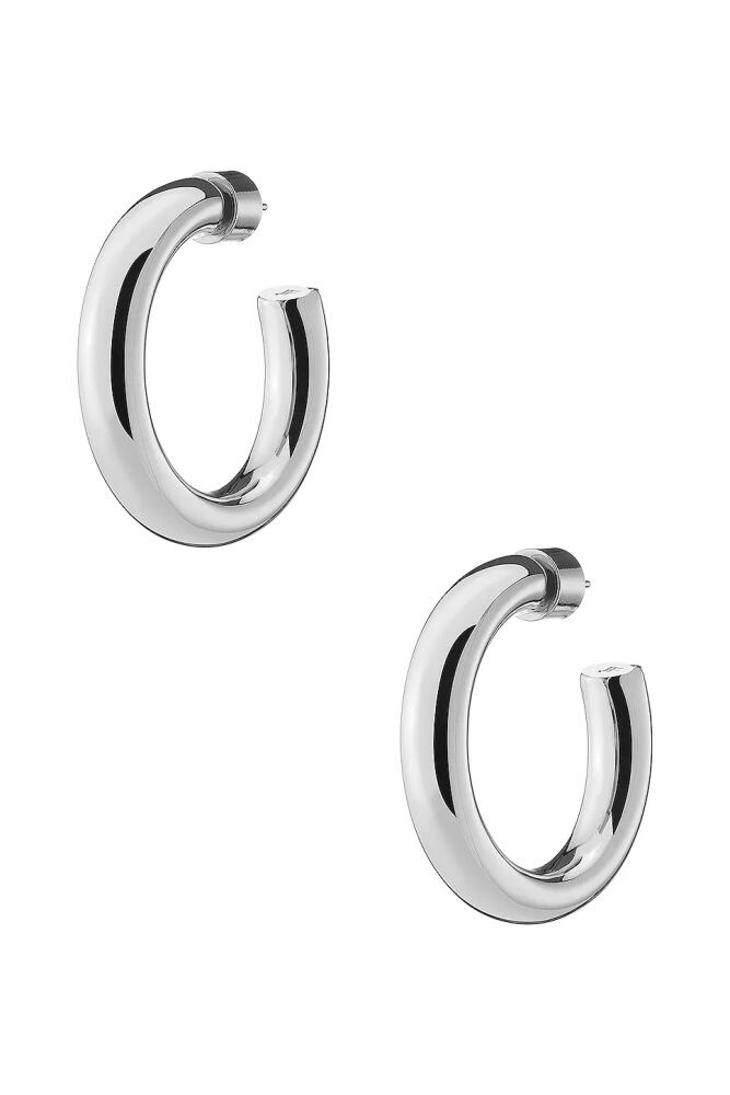 Jennifer Fisher Samira Mini Hoop Earrings in Metallic Silver Cover