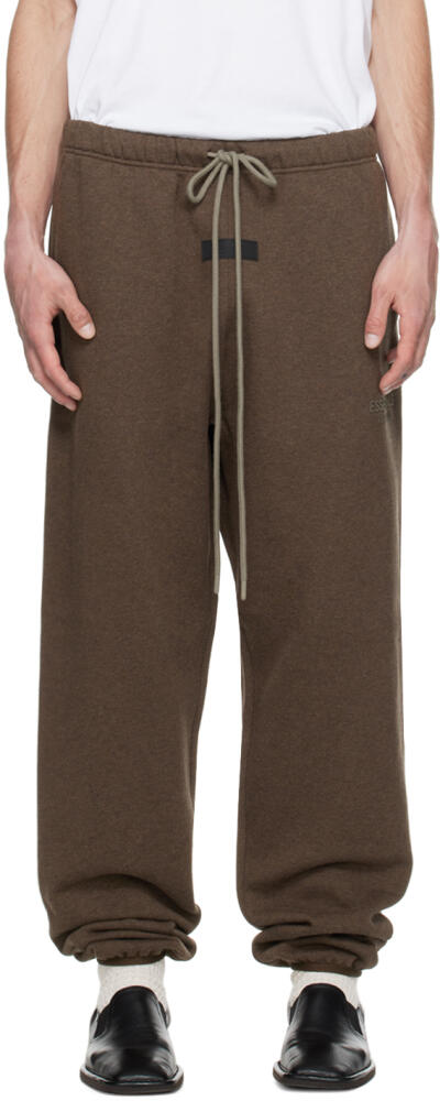 Fear of God ESSENTIALS Brown Drawstring Sweatpants Cover