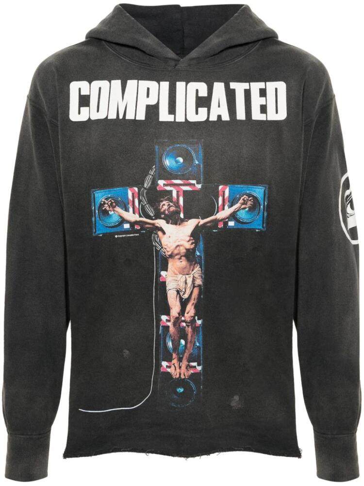 SAINT MXXXXXX Complicated cotton hoodie - Black Cover