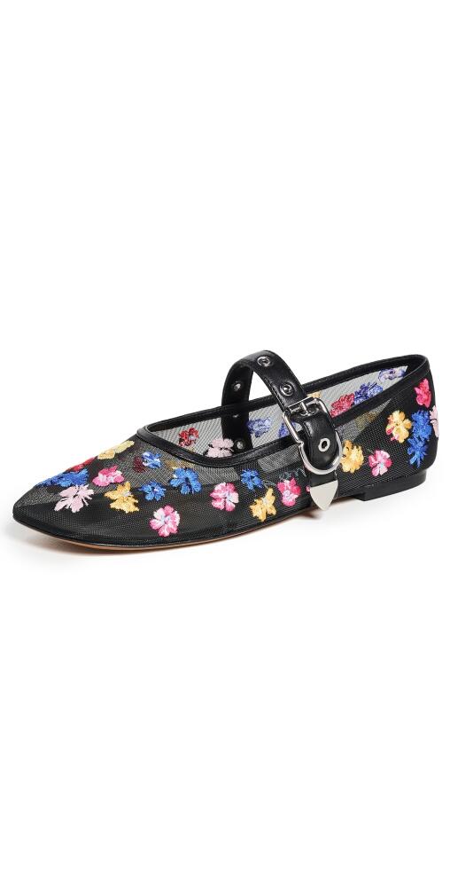 3.1 Phillip Lim ID Flowerworks Mesh Mary Jane Flats Black Multi Cover