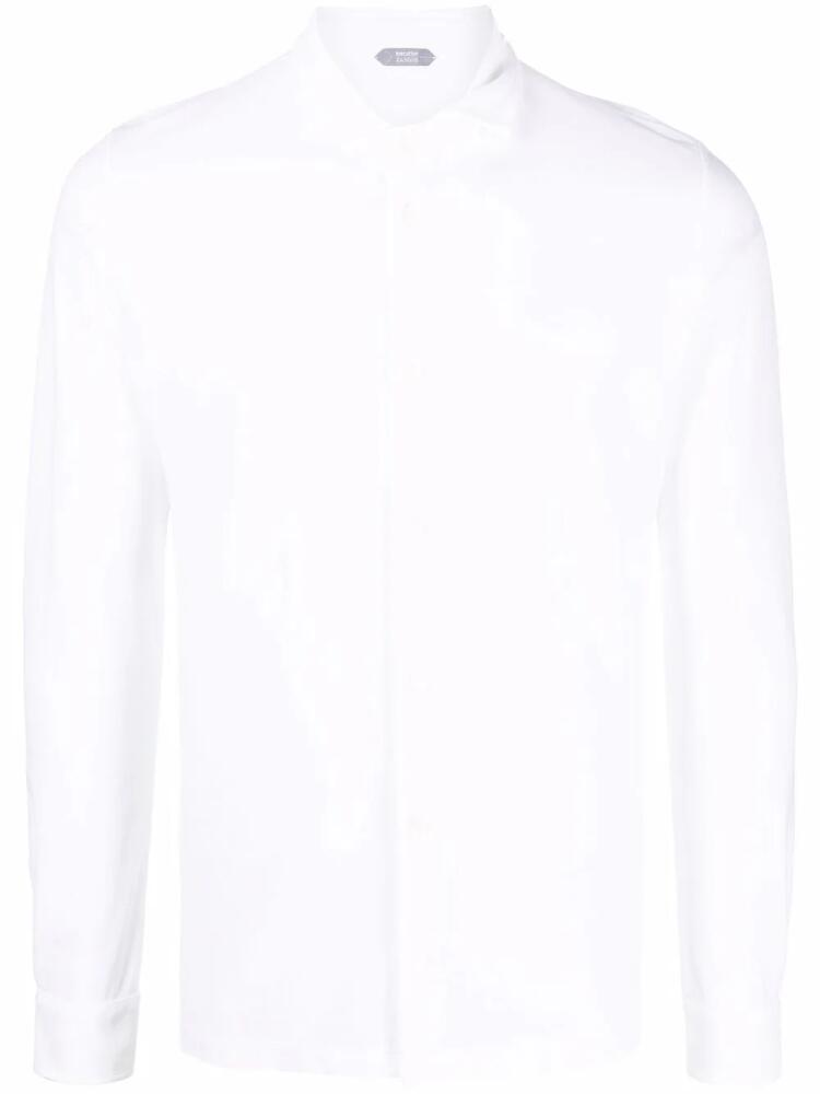 Zanone long-sleeved cotton shirt - White Cover