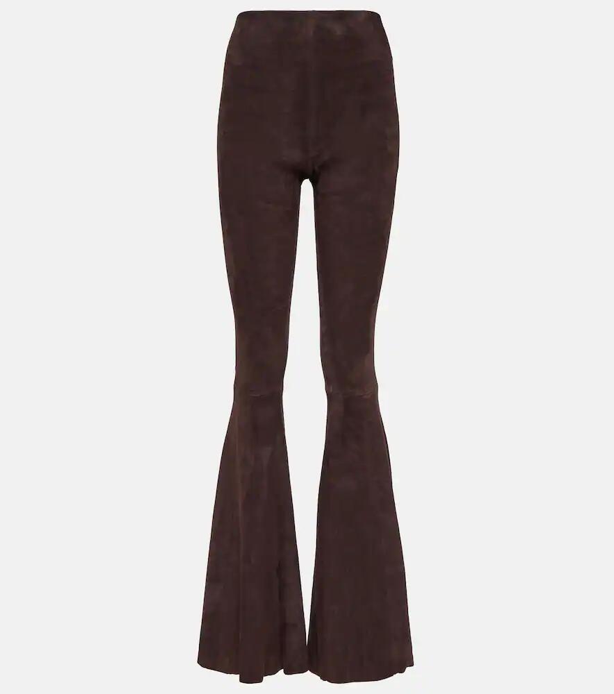 Stouls Cherilyn high-rise suede flared pants Cover