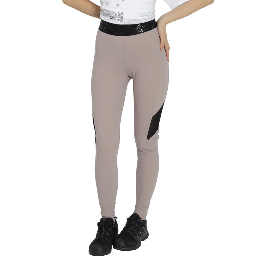 Moncler Ladies Medium Pink High-Waisted Technical Jersey Leggings Cover