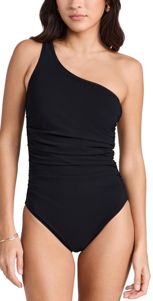 Karla Colletto Basics One Shoulder One Piece with Shelf Bra Black Cover