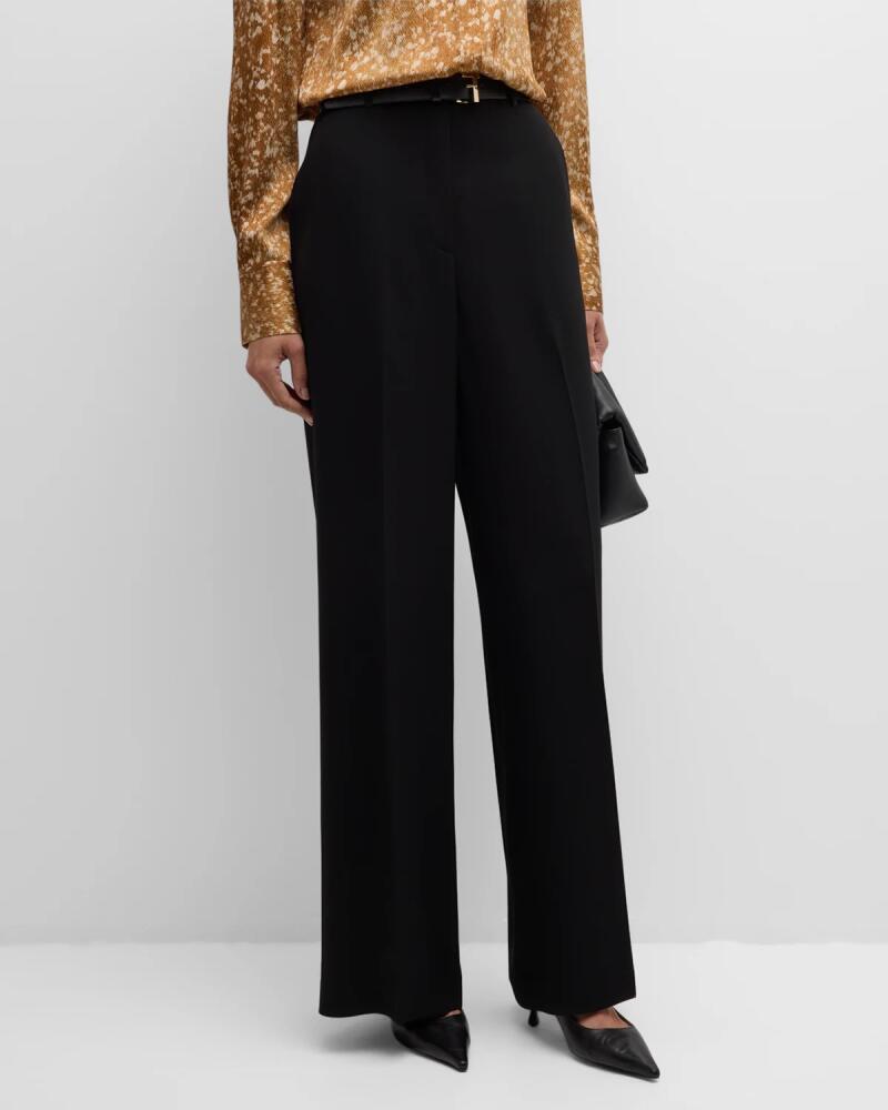 Lafayette 148 New York Thames Wide-Leg Crepe Pants Cover