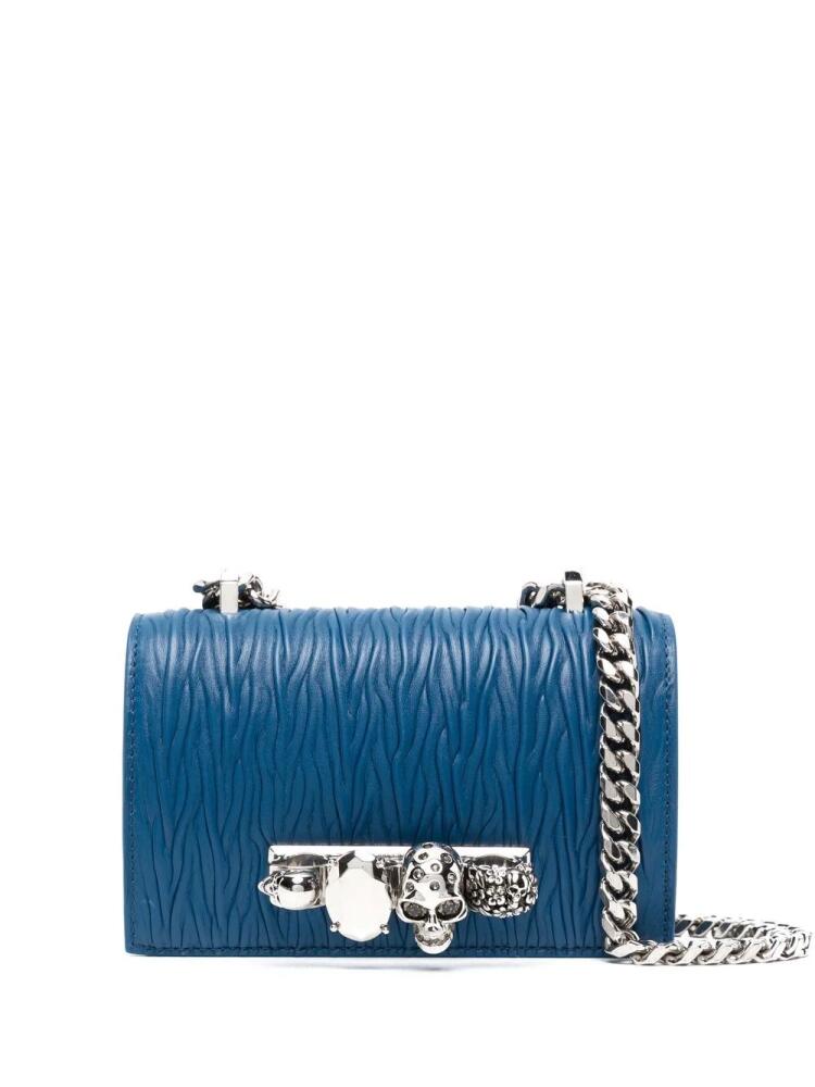 Alexander McQueen Four Ring leather satchel bag - Blue Cover