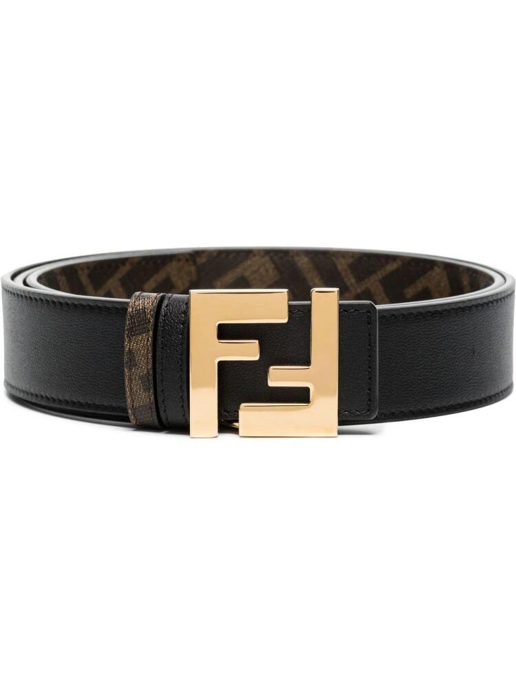 FENDI FF-logo plaque belt - Black Cover