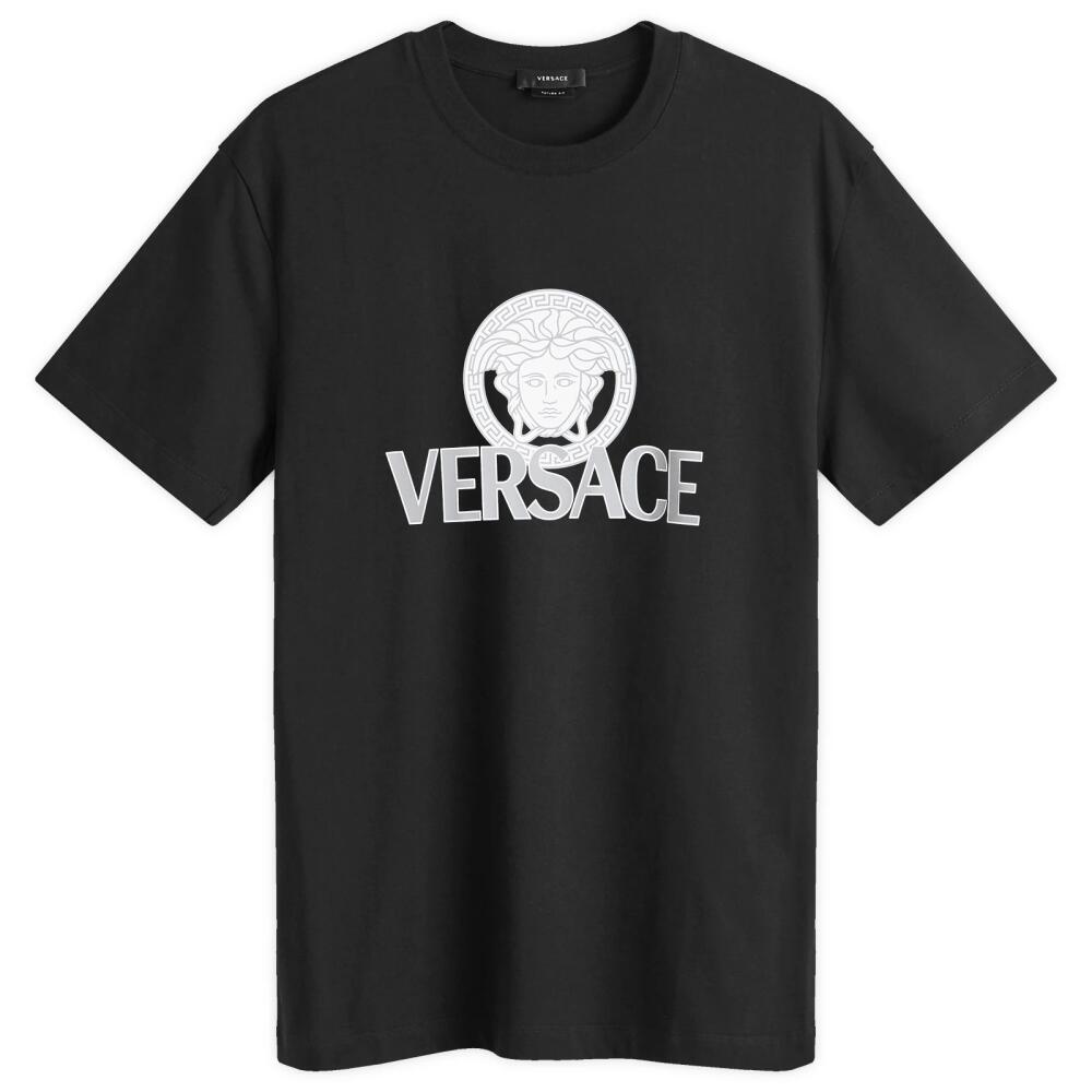 Versace Men's Medusa Print T-Shirt in Black Cover