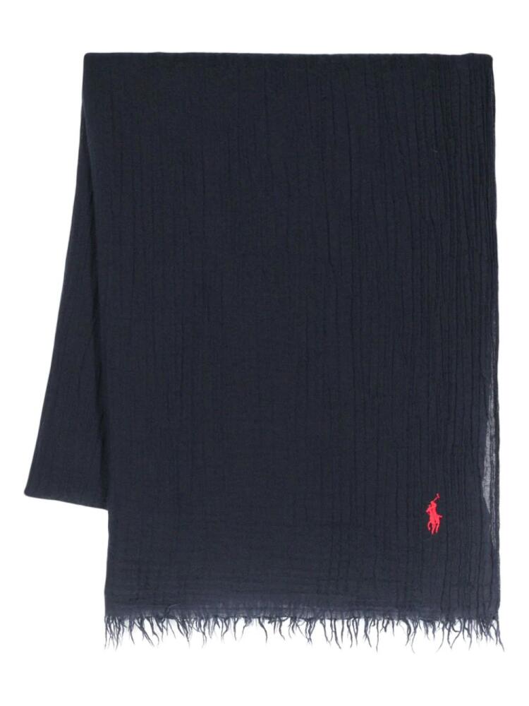 Polo Ralph Lauren fringed scarf - Blue Cover