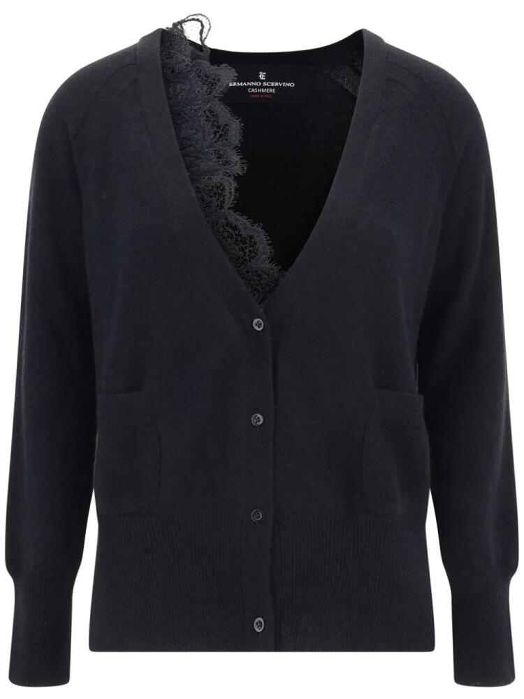 Ermanno Scervino lace trim cardigan - Black Cover