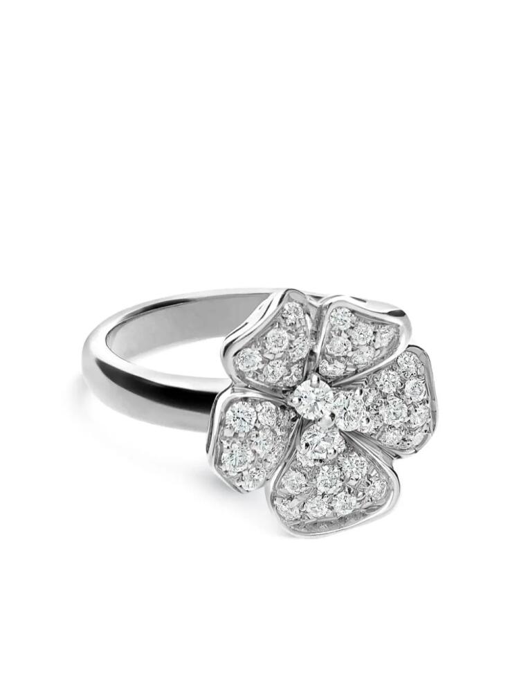 LEO PIZZO 18kt white gold Flora diamond ring - Silver Cover