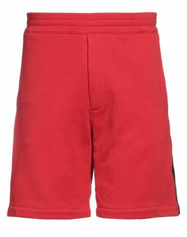 Alexander Mcqueen Man Shorts & Bermuda Shorts Red Cotton, Polyester Cover