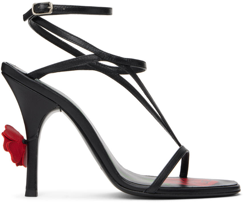 Magda Butrym Black Strappy Heeled Sandals Cover