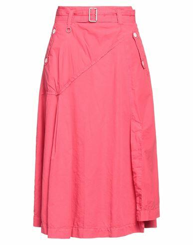 High Woman Midi skirt Coral Cotton, Linen Cover