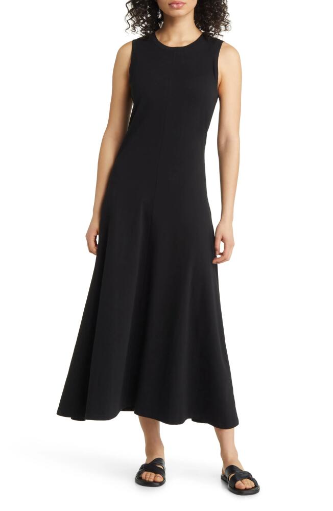 Nordstrom Sleeveless Cotton Blend Dress in Black Cover