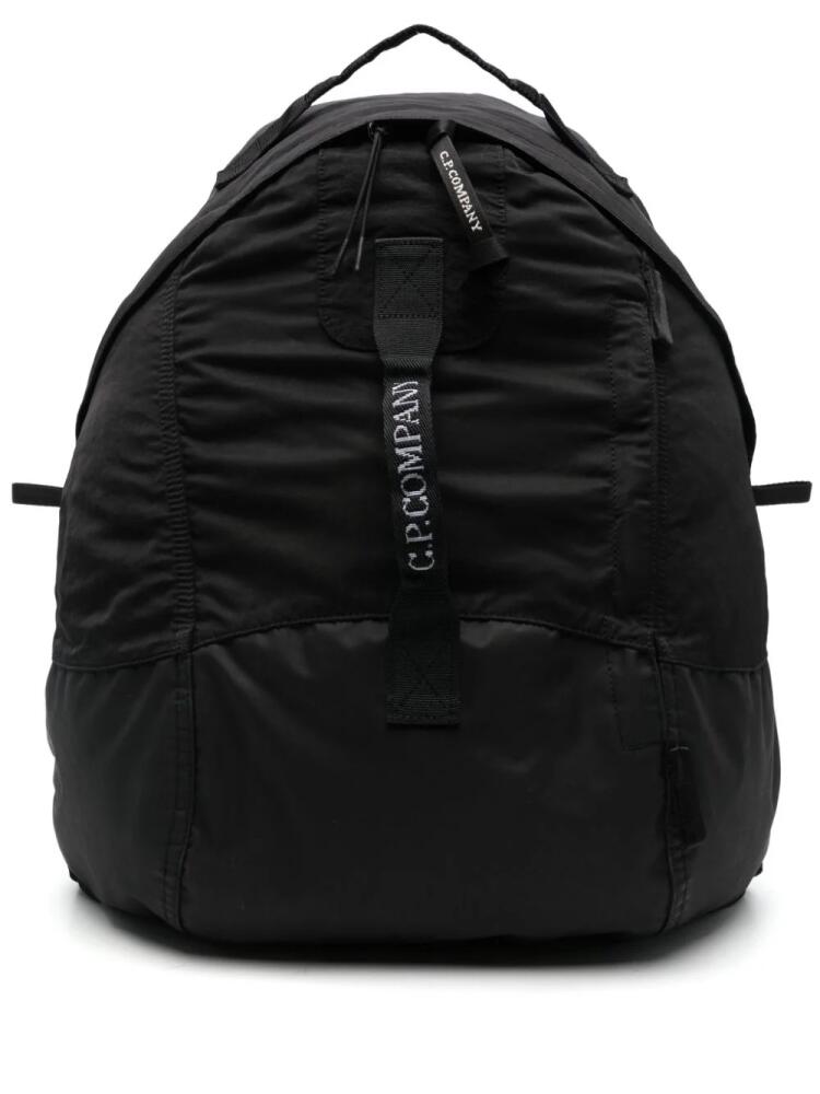 C.P. Company logo-stamp backpack - Black Cover