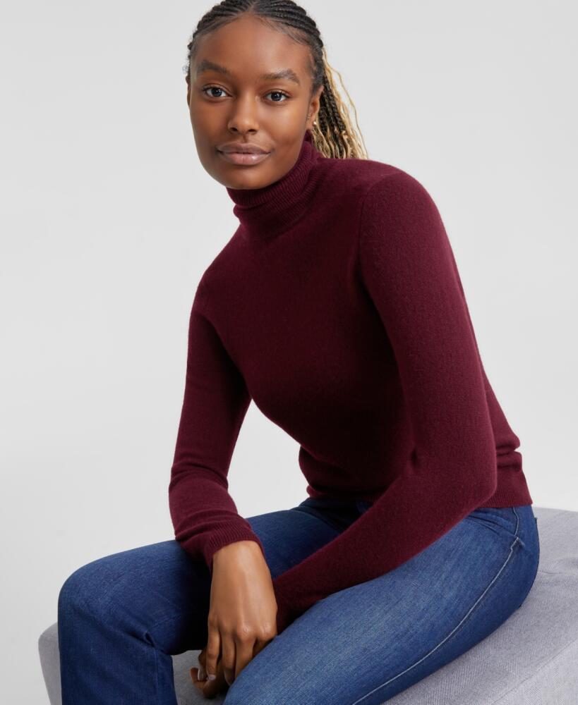 Charter Club 100% Cashmere Women's Turtleneck Sweater, Regular & Petites, Created for Macy's - Crantini Cover